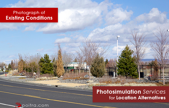 Photograph of Existing Conditions. Photograph of Existing Conditions. Photo-realistic Design Visualization and Photosimulation Services for Location Alternatives: Reno/Tahoe 7 on Corporate Blvd South, FAA, Reno, NV